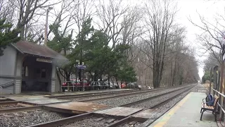 P40 leads Amtrak 30 at at Garrett Park