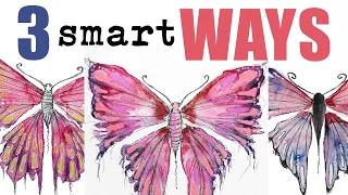 This WATERCOLOR technique WILL CHANGE how you PAINT butterflies forever ! ~ Painting Lessons