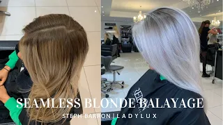 Seamless Blended Blonde Balayage with Face Frame |REDKEN Shades EQ | LADYLUX