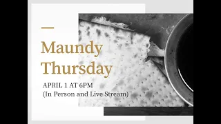 4-1-21 Maundy Thursday Sermon Only: "Stay Awake"