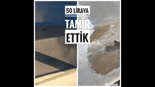 50 LİRAYA TEKNE TAMİRİ!!! /Fiber tamiri nasıl yapılır?   fiber macun nasıl yapılır?