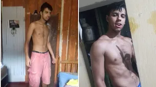 EVOLUÇÃO DE 1 ANO DE TREINO (ECTOMORFO COM 1,82 DE ALTURA)