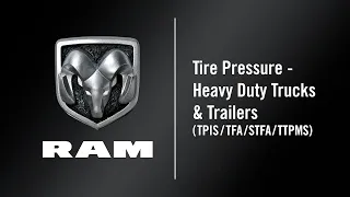 Tire Pressure – TPIS/TFA /STFA/TTPMS | How To | 2021 Ram Heavy Duty Trucks