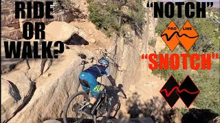 The "Notch/Snotch"! Scariest Lines of "The Whole Enchilada"! Moab, Utah MTB!