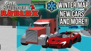 [ROBLOX]: Car Crusher 2 New Winter Update! (3 New Vehicles,Winter Themed Map,New Derby Mode?!)