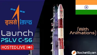 [Liftoff: 1:04:20] ISRO Launch PSLV C-56 LIVE | DS-SAR Singapore Mission | Indian Space Agency