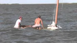 Cat Boat Capsizes on the Barnegat Bay