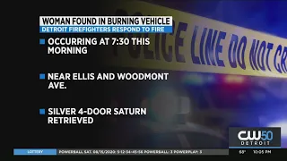 Body of A Woman Was Found in Burnt Car in Detroit Tuesday Morning