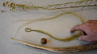 How To Make a Primitive Archery BOWSTRING. Flax - Linen