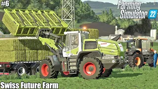 Making HAY and Collecting Bales│SWISS FUTURE FARM│FS 22│6