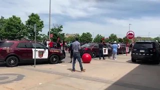 Stand-off between police, group after attempted looting at St. Paul Target