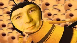 The Bee Movie at 3000% speed but when they say "bee" it's a Rickroll