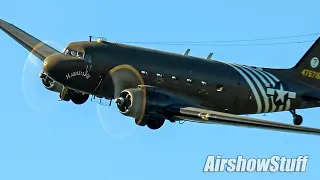 Douglas C-47 Low Flybys - No Music! - Yankee Air Museum