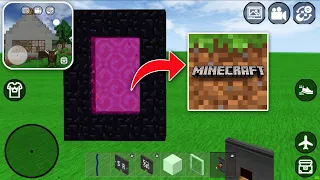 How to Make  Portal to Minecraft in Mini Block Craft