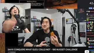 SAVIX DOES WHAT GUZU COULD NOT | 100 Chicken Nugget Challenge