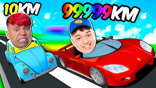 ELE GASTOU TODO ROBUX PRA GANHAR A CORRIDA COM O CARRO MAIS RÁPIDO DO ROBLOX... (Car Obby)