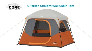 CORE® Equipment 4 Person Cabin Tent Setup Video