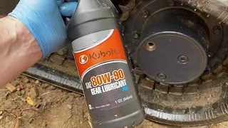 Changing Final Drive Oil on a mini excavator