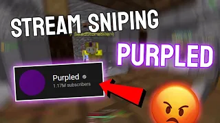Stream Sniping Purpled (HE GOT MAD...)