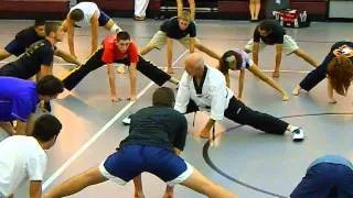 Bill "Superfoot" Wallace Basic Stretching and Side Thrust Kick