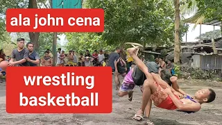 john cena vs orton wrestling basketball
