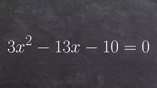 Solving a quadratic equation by factoring using AC method