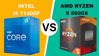 intel i5 11400f vs amd 5600x comparison and review