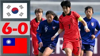 South Korea vs Chinese Taipei Highlights | AFC U20 Women's Asian Cup 2024 | 3.6.2024