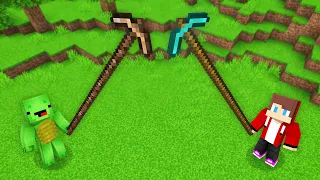 Mikey vs JJ LONGEST PICKAXE Survival Battle in Minecraft (Maizen)