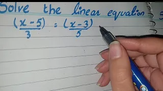 Solve the linear equation x-5/3=x-3/5||x-5/3=x-3/5||x-5/3=x-3/5 solve||x-5/3=x-3/5 ncert solutions