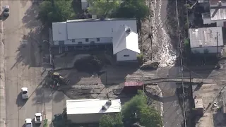 Aftermath of severe flooding in Miami, Arizona