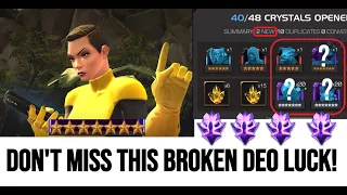 The DEO LUCK is STILL BROKEN! Negasonic Teenage Warhead Crystal Opening! Marvel Contest of Champions