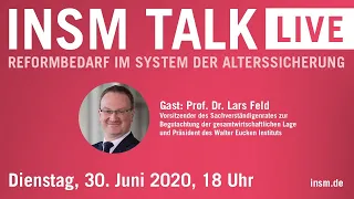 INSM-Talk LIVE | Prof. Dr. Lars P. Feld: Reformbedarf im System der Alterssicherung