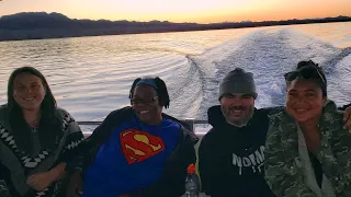 VanLife Winter In The Arizona Desert  | Boondocking with friends, fireworks and a sunset boat tour.