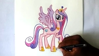 how to draw my little pony Princess Cadance Alicorn pony-Speed paint