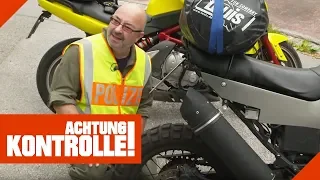 Weiterfahrt verboten! Polizei beschlagnahmt krass getuntes Motorrad | Achtung Kontrolle | Kabel Eins