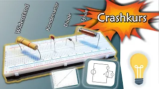 CRASHKURS: Widerstand, Kondensator, Diode und Spule - Spannung und Strom | Gleichstromtechnik #20