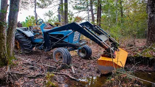 We pulled a HUGE FARM tractor from a creek! This antique needs some work!