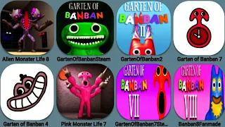 Alien Monster Life 8 Update FullGame, Banban 8 FanMade, Garten Of Banban 7 Mobie+Steam, Banban 4+2+1