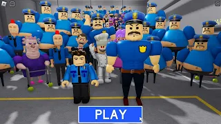 STRONG BARRY'S COPS TSUNAMI! Walkthrough Full GAMEPLAY #roblox #ScaryObby