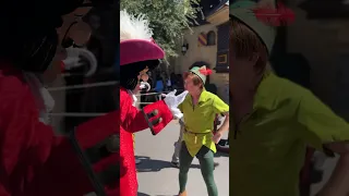 PETER PAN SCARES CAPTAIN HOOK at Disneyland