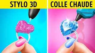 STYLO 3D VS COLLE CHAUDE || Lequel est le mieux ? Idées de bricolage par 123 GO ! FOOD