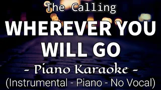 Wherever You Will Go - The Calling (Piano Karaoke)🎤