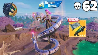 62 Elimination Solo Squads Gameplay WINS! Zero Builds - Fortnite Chapter 5