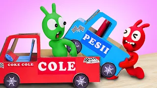 Pea Pea ride on toy truck play delivery service | Pea Pea Cartoon | Toddler learning video