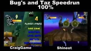 Bugs Bunny and Taz: Time Busters - 100% Speedrun - CraigGame vs Shineot - 06/18