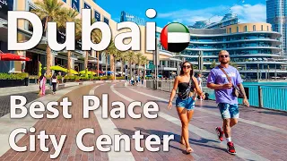 Dubai Best Place Downtown Burj Khalifa Walk Full Tour 4K🇦🇪