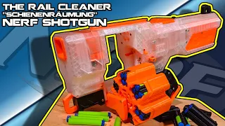 The Ultimate NERF Shotgun: Domochevsky's "Rail Cleaner" 6 Shell / 4 Dart Flywheel Revolver Shotgun