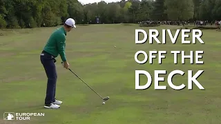 Justin Rose hits amazing driver off the deck