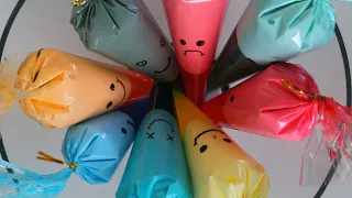 MAKING SLIME WITH FUNNY PIPING BAGS | SATISFYING ASMR SLIME MIXING